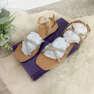 [Madden Girl] Women's Jeweled Strappy Flat Sandals